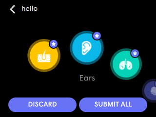 Submit All button on TytoCare device