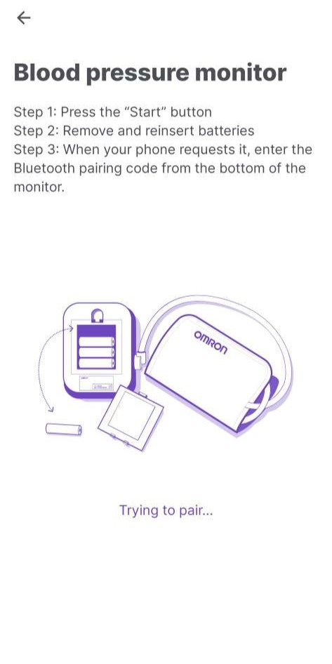 Omron HEM-9200T Screen