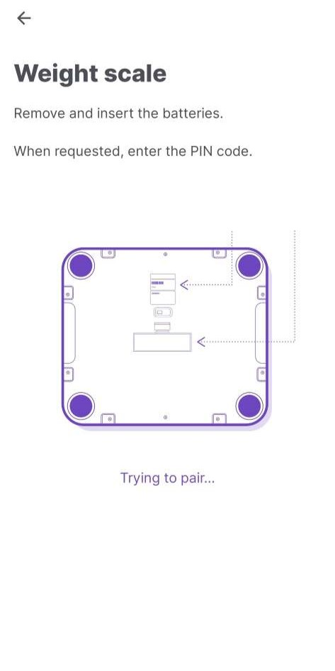 Omron Scale Pairing Mode