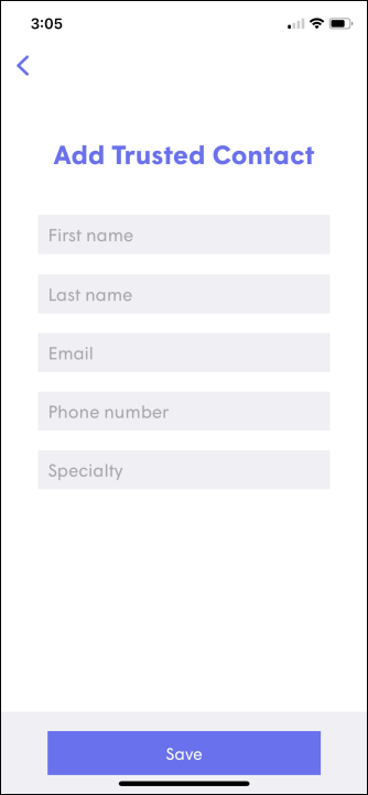 Enter Contact Information